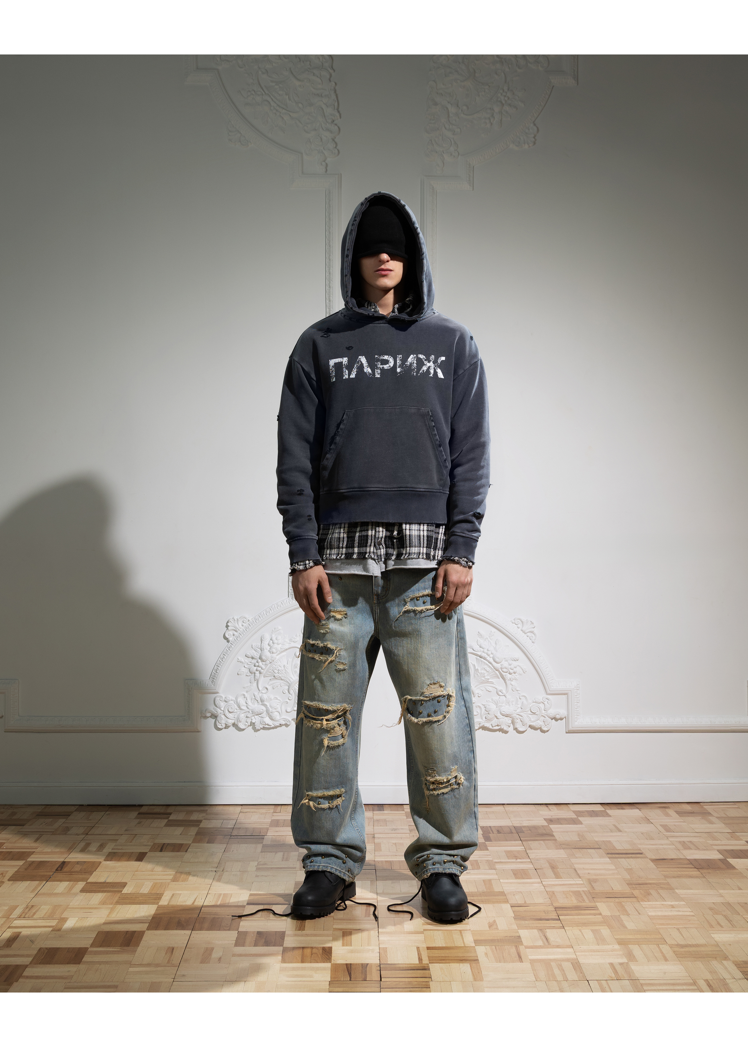 PARIS HOODIE in GREY - MARCELO MIRACLES