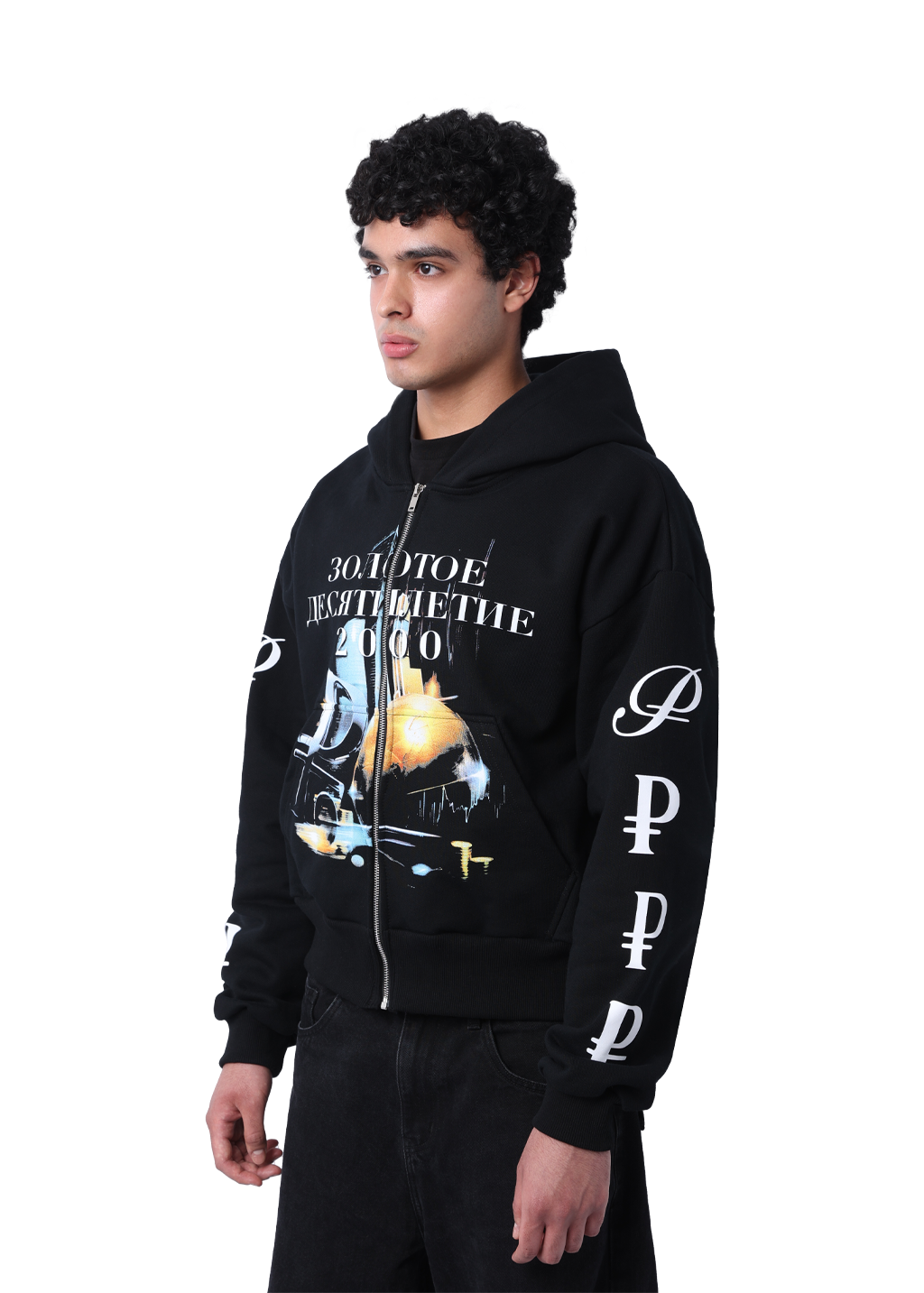 2000s ZIP-HOODIE in BLACK - MARCELO MIRACLES