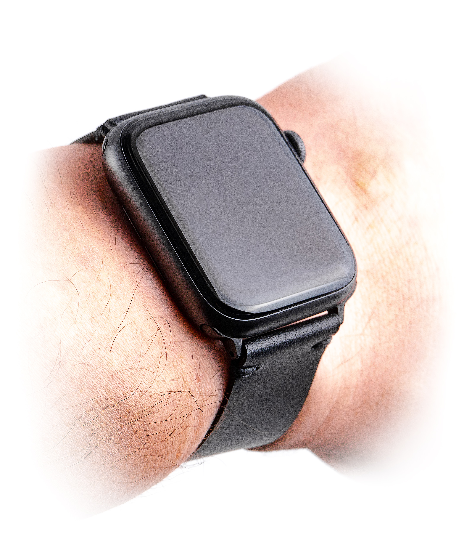 Чёрный кожаный ремешок для Apple Watch - Manboro Store - изделия из ...