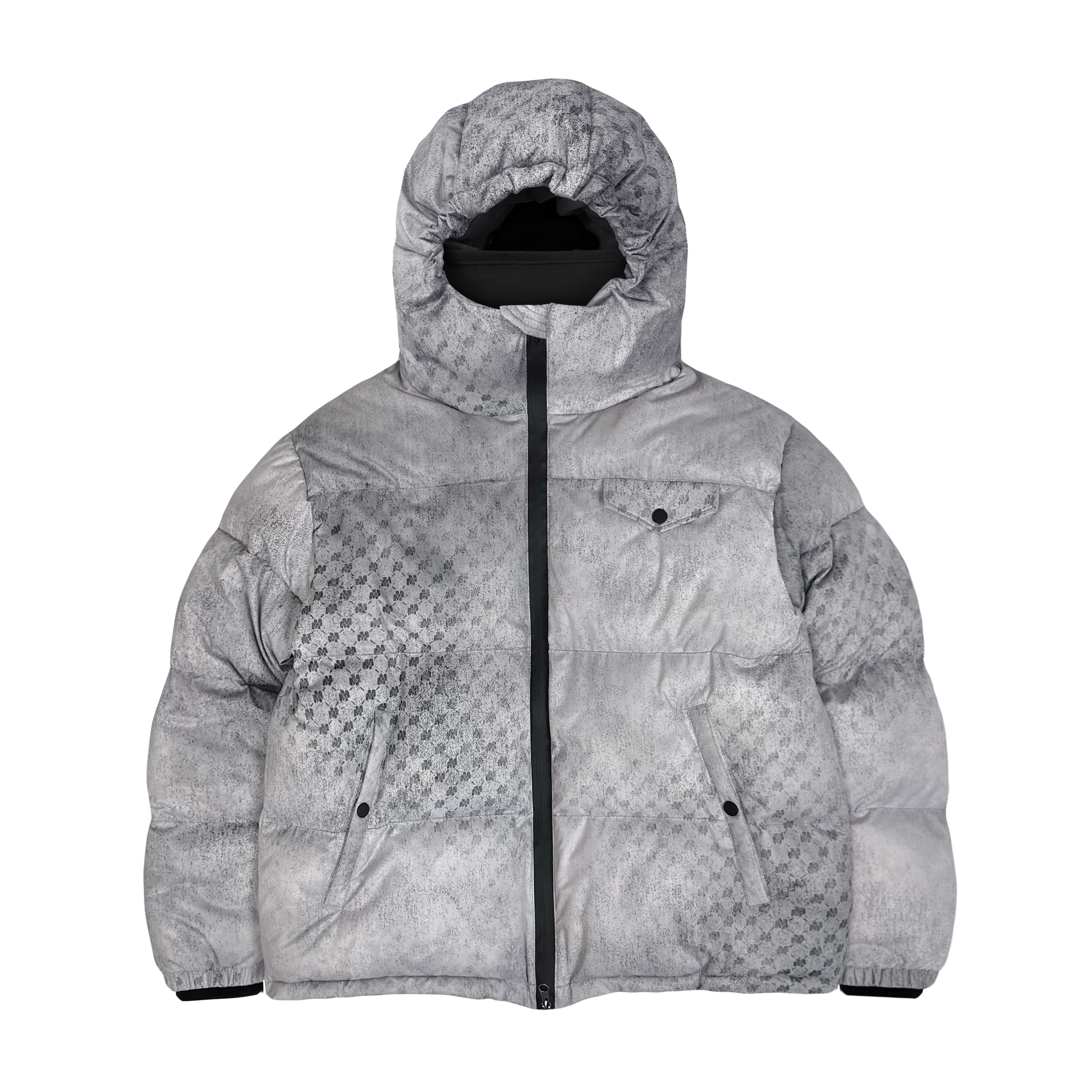 Gray puffer clearance jacket