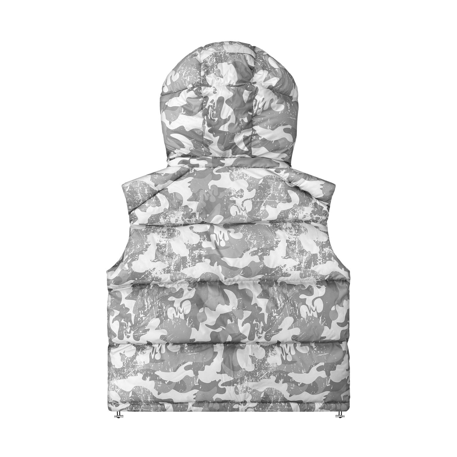YUMMS CAMO PUFFER VEST in WHITE