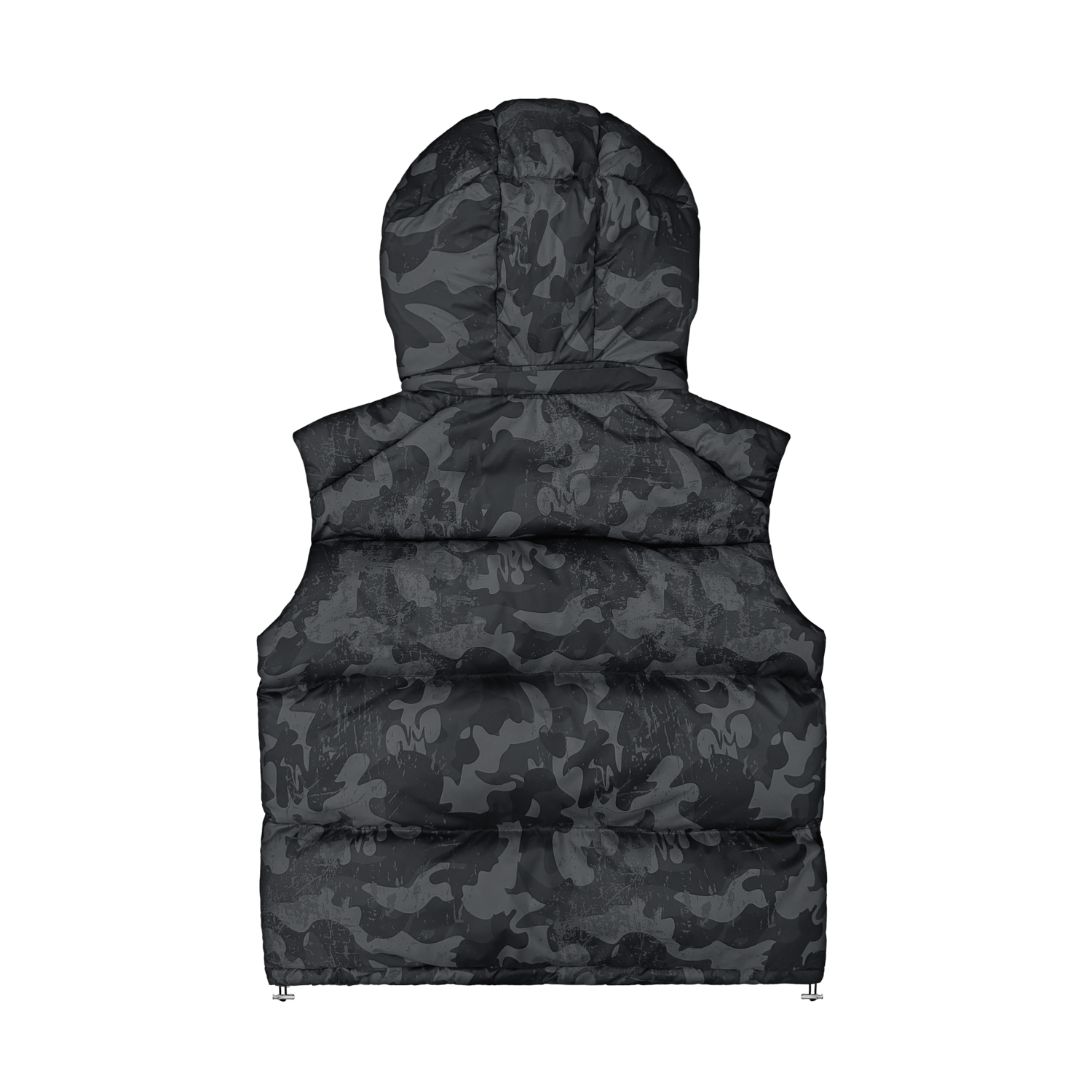YUMMS CAMO PUFFER VEST in BLACK YUMMS STORE