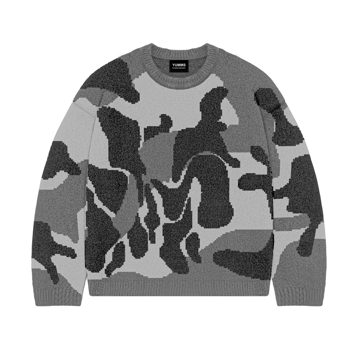 YUMMS CAMO SWEATER in GREY YUMMS STORE