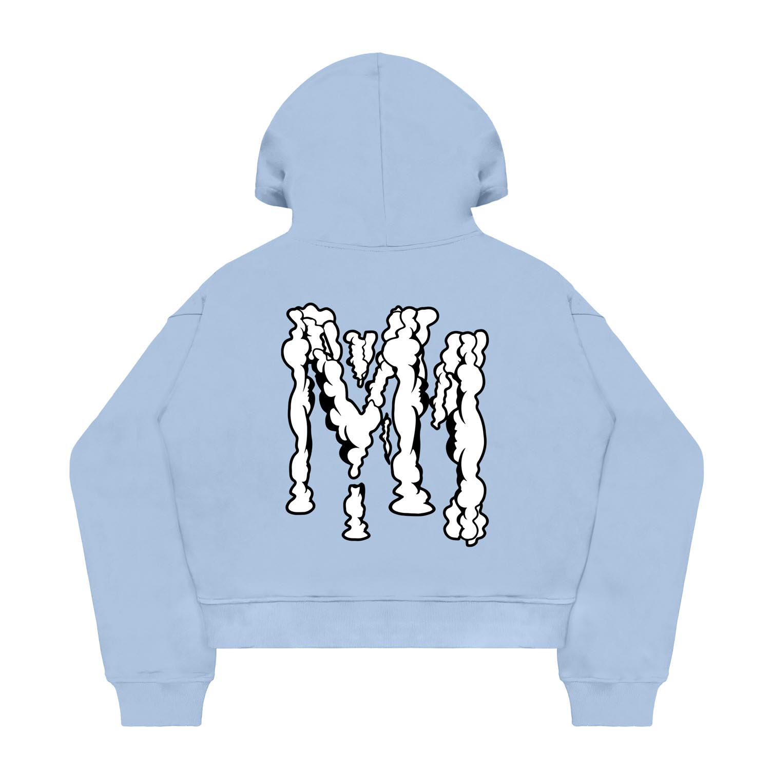YUMMS CLOUD LOGO ZIP HOODIE in LIGHT BLUE YUMMS STORE