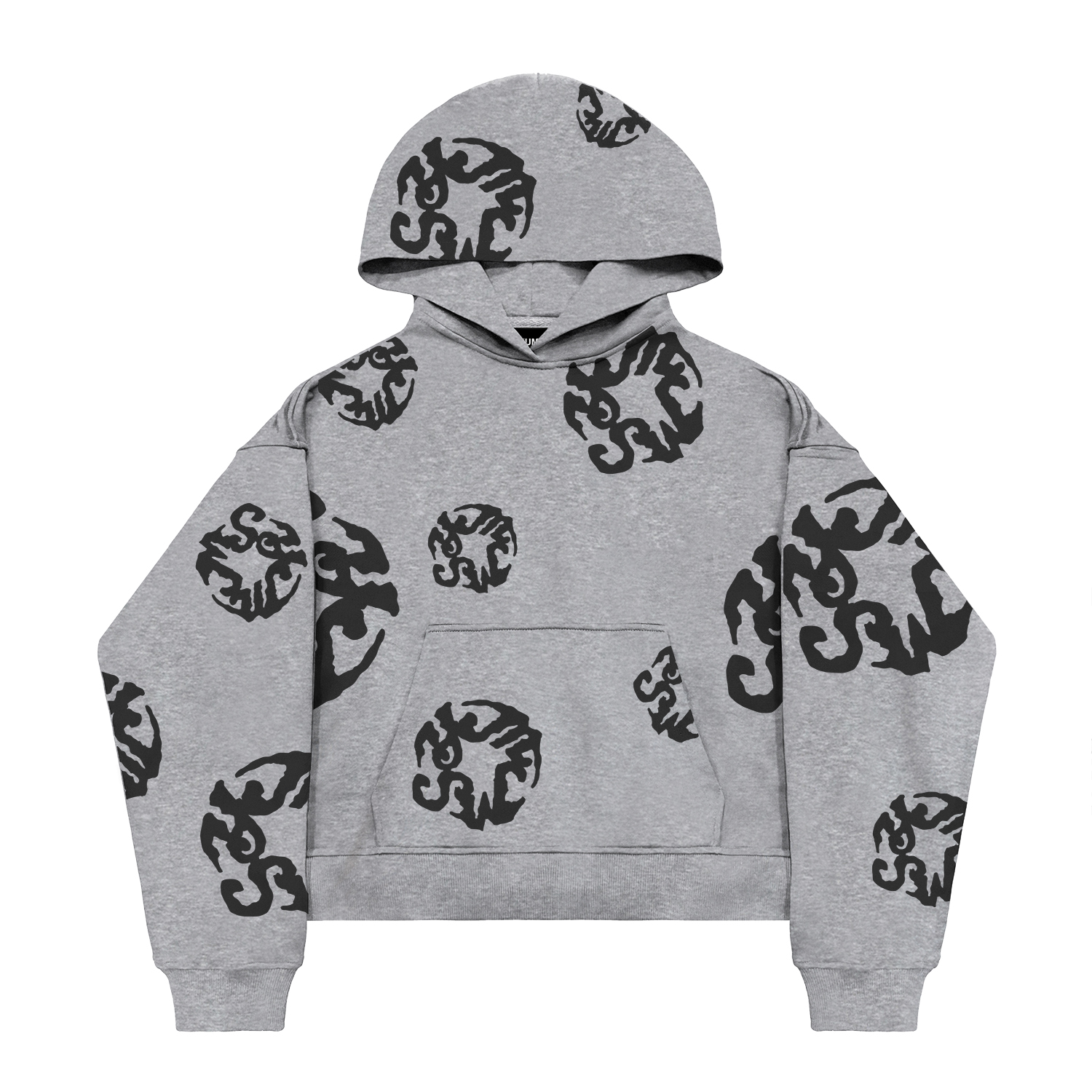 Grey logo hoodie sale