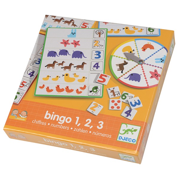 Eduludo - Bingo 1,2,3 chiffres - Djeco
