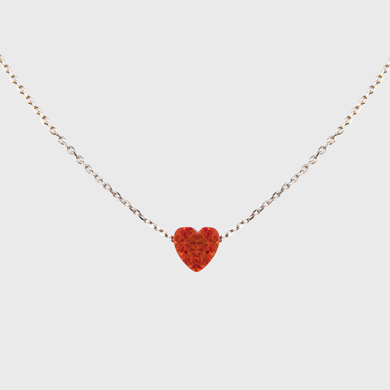 Сердечко из красного опала на тончайшей цепочке купить с доставкой выгоднаяцена от интернет-магазина Gypsy Jewell