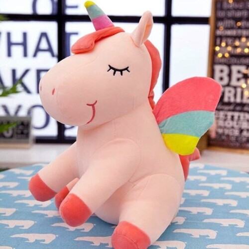 Мягкая игрушка "Единорог" сидячий 35 см (розовый) - Зан-Зан ...